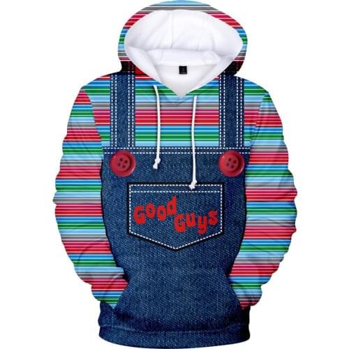 3D Print Good Guys Chucky Hoodie Men Women Sweatshirt Boys/Girls 3D Hooded Loose Pullover Cool Outwear Spring Autumn Jacket Top