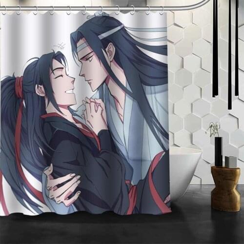 Custom Mo Dao Zu Shi Anime Shower Curtain 12 Hooks For The Bathroom High Quality Polyester Fabric Bath Curtain 3D Printing