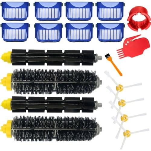 Replacement Part Kit For iRobot Roomba 600 Series 610 620 625 630 650 660 Vacuum Beater Bristle Brush+Aero Vac Filter+side Brush