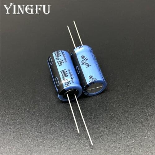 2pcs 1000uF 35V NICHICON KT Series 13x25mm 35V1000uF Audio Aluminum Electrolytic Capacitor