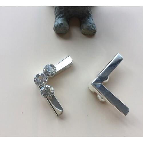 5Pcs Rose Gold Silver Rhinestone Book Corner Metal Corners Books Scrapbooking Photo Albums Menus Crafts DIY Accessories New