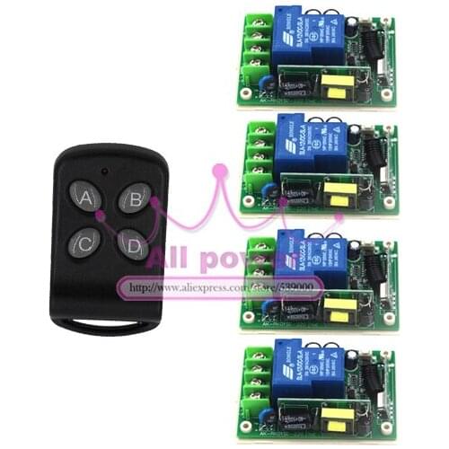 85v-250v wide range remote control outlet switch 315/433mhz wireless relay wireless rf 1ch electric curtain motor control switch