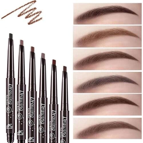 Double Heads Automatic Eyebrow Pencil Eyebrow Tattoo Pencil Cosmetic Long Lasting Natural Eye Brow With Eyebrow Brush