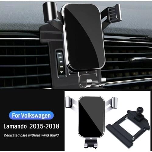 Car Mobile Phone Holder Special Air Vent GPS Gravity Navigation Bracket For Volkswagen VW Lamando 2015-2018 Car Accessories