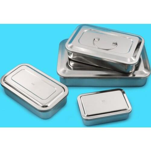 Stainless steel disinfection box small measuring cup alcohol cylinder tweezers barrel curved disc Thickness anti-iodide 304