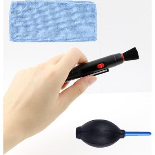 Digital Cleaning Kit 3 In 1 Camera Lens Cleaner Digital Cleaning Pen Air Blow Cloth Kit Dust Cleaning Tools Laptop Phone Cleaner