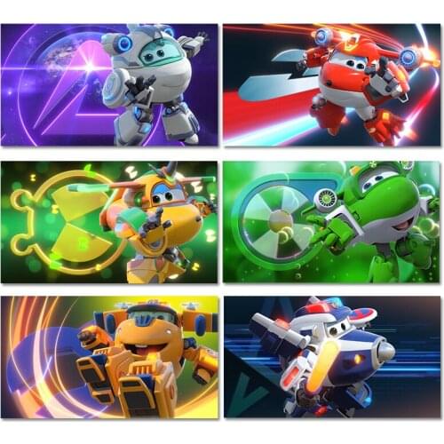 Disney Classic Cartoon Super Wings Canvas Painting Posters Print Modern Kids Room Decoration Minimalist Wall Art Home Decor