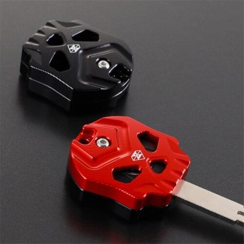 For MOXIAO 500MG 500MS Motorcycle Key Shell Motorbike Keys Handle Protective Cover Skull Metal Nondestructive Installation
