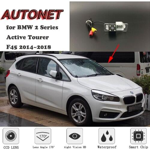 AUTONET HD Night Vision Backup Rear View camera For BMW 2 Series Active Tourer F45 2014~2018 CCD/license plate Camera or Bracket