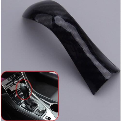 Carbon Fiber Texture Interior Gear Shift Knob Trim Cap ABS fit for Infiniti Q50 Q50L Q60 2014 2015 2016 2017 2018 2019