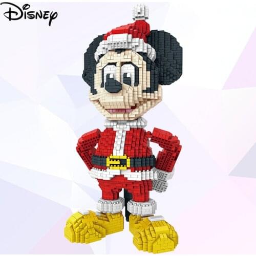 Disney Mickey Mouse Building Blocks Summary Anti-stress Toy DIY 3D Model Figure Education Bricks Gift Children Adult Decorations