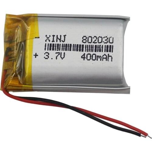 XINJ 3.7V 400mAh Lithium Polymer Battery Accumulator Li ion li-po cell 802030 For MP4 E-book Driving Telephone watches Tablet PC