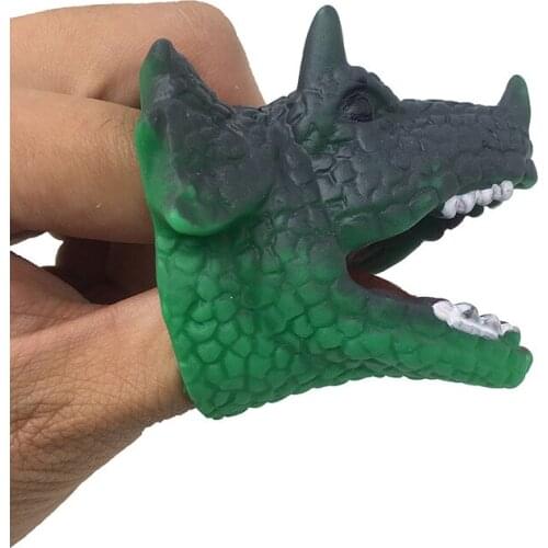 Mini Dinosaur Hand Puppets Fingers Toy Doll Portable Shark Dinosaur Crocodile Non-toxic Animal Head Gloves For Kids Gifts Hot