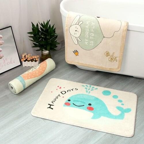 Cartoon Animal Welcome Door Mat Non-slip Carpet Soft Mat Cute Home Bathroom Balcony Doorway Hallway Doormat Absorbent