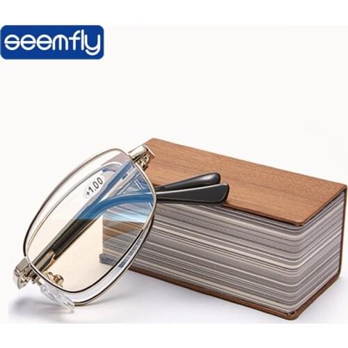 Seemfly Folding Reading Glasses Men Women Anti Blue Light Computer Spectacles Goggles Frame +1.0 +1.5 +2.0 +2.5 +3.0 +3.5 +4