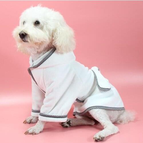Pet Dog Bathrob Dog Pajamas Sleeping Clothes Soft Pet Bath Quick Drying Towel Clothes for for Puppy Dogs Cats Pet Accessories