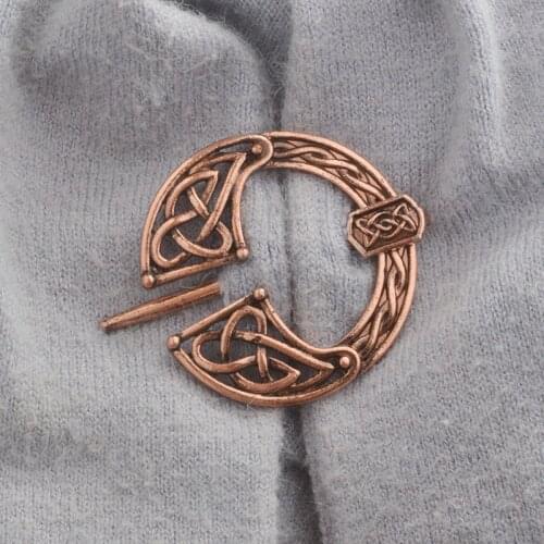 Hot Bronze Hollow Belt Buckle Viking Brooch Cloak Pin Clasp Brooches for men Viking Jewelry Norse jewelry