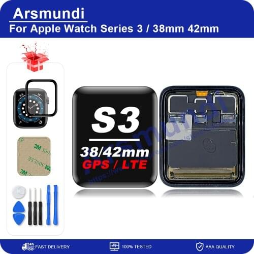 Tested For Apple Watch Series 3 S3 38mm 42mm GPS + Cellular Version LCD Display Touch Screen Digitizer Assembly Replacement