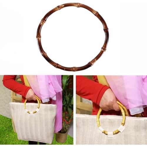 Handmade Bag Obag Handles DIY Bamboo Handle Bamboo Round Handle Bag Bamboo Handle DIY Bag Accessories High Quality