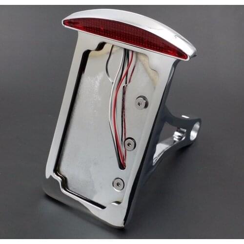 LED SIDE Axle LICENSE PLATE BRACKET TAIL LIGHT For Harley SPORTSTER DYNA FL XL Blackline Cross Bones Sportster 1200 883