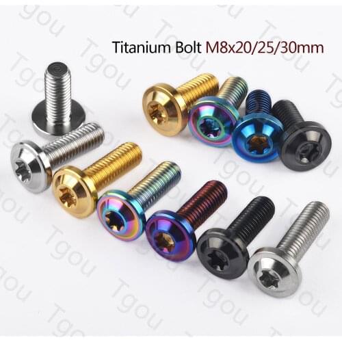 Tgou Titanium Bolt M8x20/25/30/60/70mm Torx T40 Head Sercws for Motorcycle Disc Brake