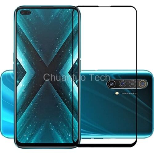 75 Pcs/Lot 2.5D Premium Tempered Glass for Realme X3 Full Cover Screen Protector Protective Film for Realme X3 SuperZoom