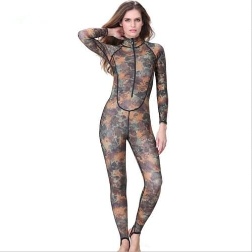 0.5mm Lycra Women Camouflage Wetsuit Surf Freedive Full Swimwear Wetsuit Diving Skin Suit Rashguard Swimwear One Piece Swimsuit