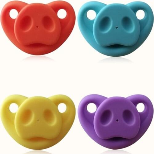 1Piece Baby Pacifier Infant Pig Nose Dummy Pacifier Unisex Funny Silicone Baby Nipple Teether Soother Newborn Baby Dental Care