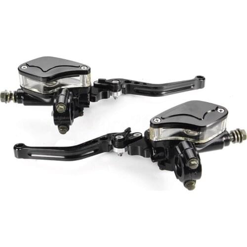 Motorcycle Hydraulic 7/8" Black Handlebar Brake Clutch Master Cylinder Levers For honda dio shadow yamaha mt03