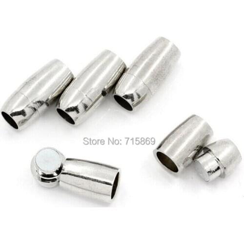 20 Sets Magnetic Clasps - Silver Finish - 20mm x 9mm - Silver Clasp for Leather Bracelet