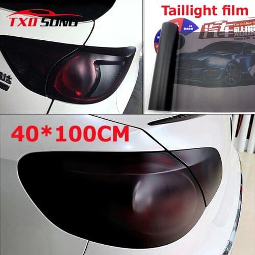 New arrival 40*100CM Matt black tail light Film Tint Taillight Motorbike Headlight Rear Lamp smoked Tinting Film Matt smoke film