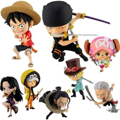 5-6CM Box Egg One Piece Anime ADVERGE1 2 3 Luffy Zoro Sabo Nami Robin Hancock Boxed Boutique Hand Office Toys Childrens Gifts