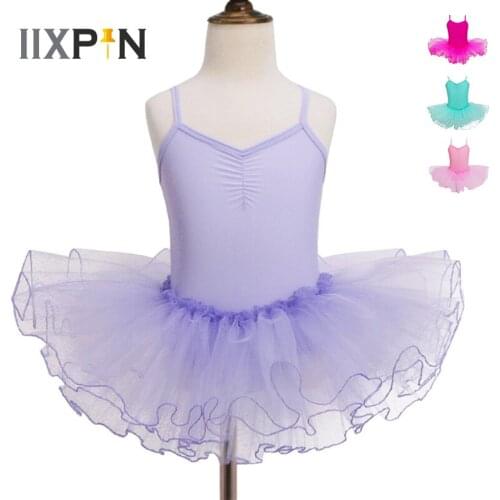 IIXPIN Kids Girls Ballet Tutu Dress Princess Tutu Ballet Dance Dress Leotard Dance wear Dress Girls Ballet Dance Class Costumes