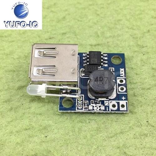 Free Ship 1PCS DC-DC Boost Module Ultra-Small Mobile Power Bank with Power Indicator 3A High Efficiency Inverter Board