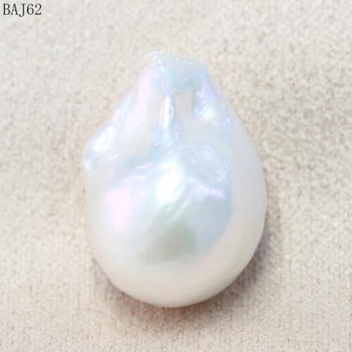 Baroqueonly Natural Freshwater White Baroque Naked Bead DIY Pendant Jewelry Pendant can be punched BAJ