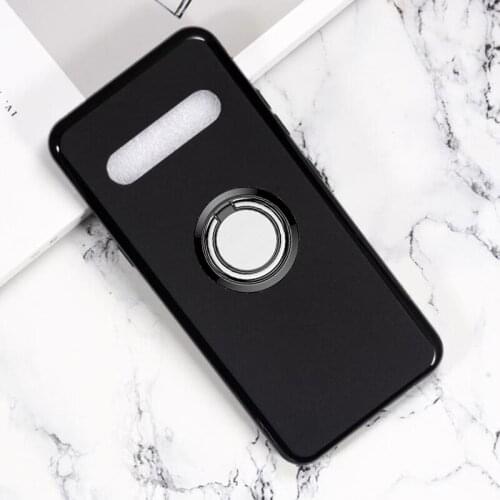 For LG V60 ThinQ 5G Back Ring Holder Bracket Phone Case Cover Phone TPU Soft Silicone Cases for LG V60 ThinQ 5G UW LM-V600VML