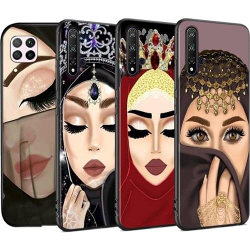 Arabic Hijab Girl Queen Silicone Soft Cover For Huawei Nova 7i 7SE 6SE 5T 5i 5Z 5 4 4E 3 3i 3E 2 2i Pro Lite Phone Case