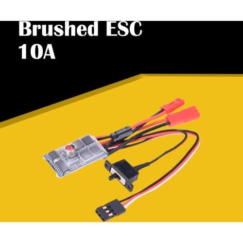 Two Way Motor 10A Brushed ESC Speed Controller With No Brake for 1/16 1/18 1/24 Car Tank Crawler WPL C24 B16 B24 B36 RC Boat