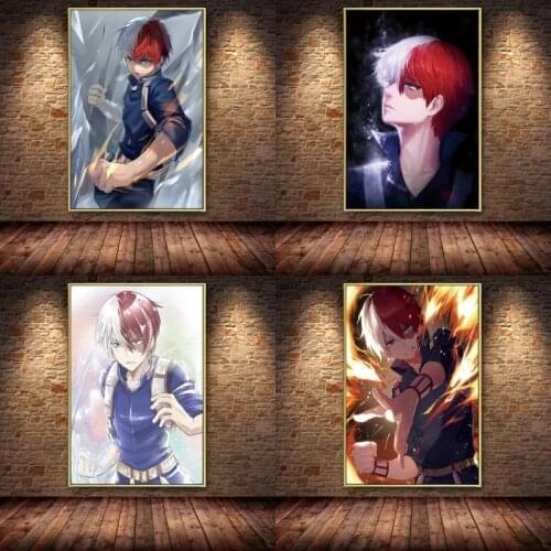 HD Anime Prints Poster Boku No My Hero Academia Todoroki Shouto Canvas Painting Art Home Decor Cartoon Room Wall Picture Cuadros
