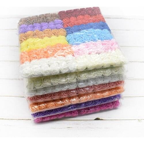 144 pieces Artificial Rose Wedding Home Decoration Accessories Garlands New Year Candy Boxes Scrapbooking Wreath Brooch Headwear