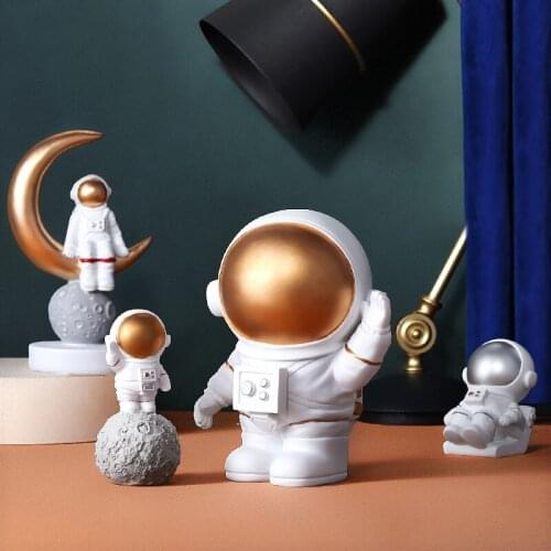 Nordic Creative Astronaut Figurines Spaceman Model Space TV Cabinet Decor Modern Art Statue Home Decoration Birthday Gift