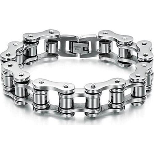 HOT SALES！！！Titanium Steel Classic Mens Cool Bracelet Link Chain Wristband Bangle Jewelry