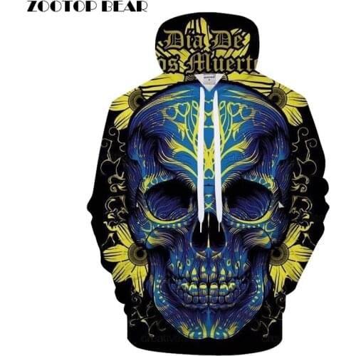Girly Skull 3D Hoodie Men Hoody Print Tracksuit Summer Casual Sweatshirt LongSleeve Coat Streatwear Pullover DropShip ZOOTOPBEAR