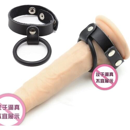 Men Sex Harness Leather Penis Belt Metal /Silicone Ring Clubwear Outfits Novelties Gay Men Cock Booster
