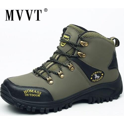 2020 Spring Outdoor Hiking Shoes Waterproof Ankle Boots Men Anti-skid Trekking Climbing Sneakers Mens Warm zapatillas hombre