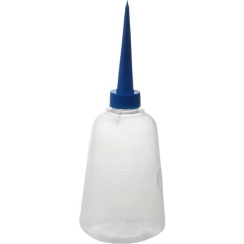 SOSW-250ml Clear White Blue Plastic Liquid Glue Applicator Bottle