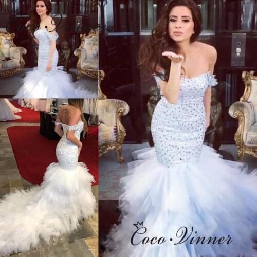 W0629 Cap Sleeves Sequin Beading Vintage Mermaid Wedding Dress 2020 Lace up back Plus Size Tassel Train Custom Made Bride Dress