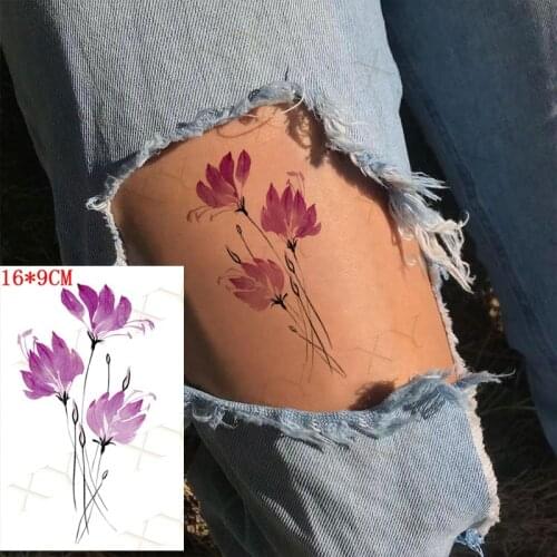 Waterproof Temporary Tattoo Sticker Dragonfly Small Flower Flash Tatto Compass Skeleton Art Arm Fake Sleeve Tatoos for Women Men