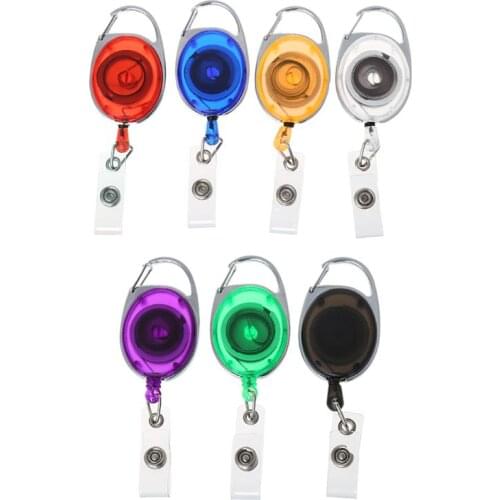 Retractable Reel Wire Rope Keychain Recoil Tag Key Card Clip Anti-theft Antilost U2JB