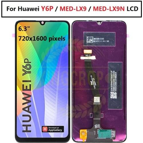 Original 6.3" LCD For Huawei Y6P LCD Display Touch Screen Digitizer Assembly LCD For Huawei Y6p Display Y6P LCD